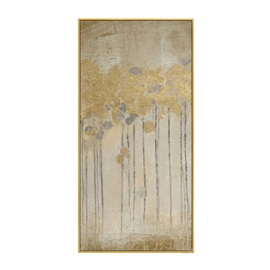 High Quality Gold Foil Trees Abstract Handmade Oil Painting