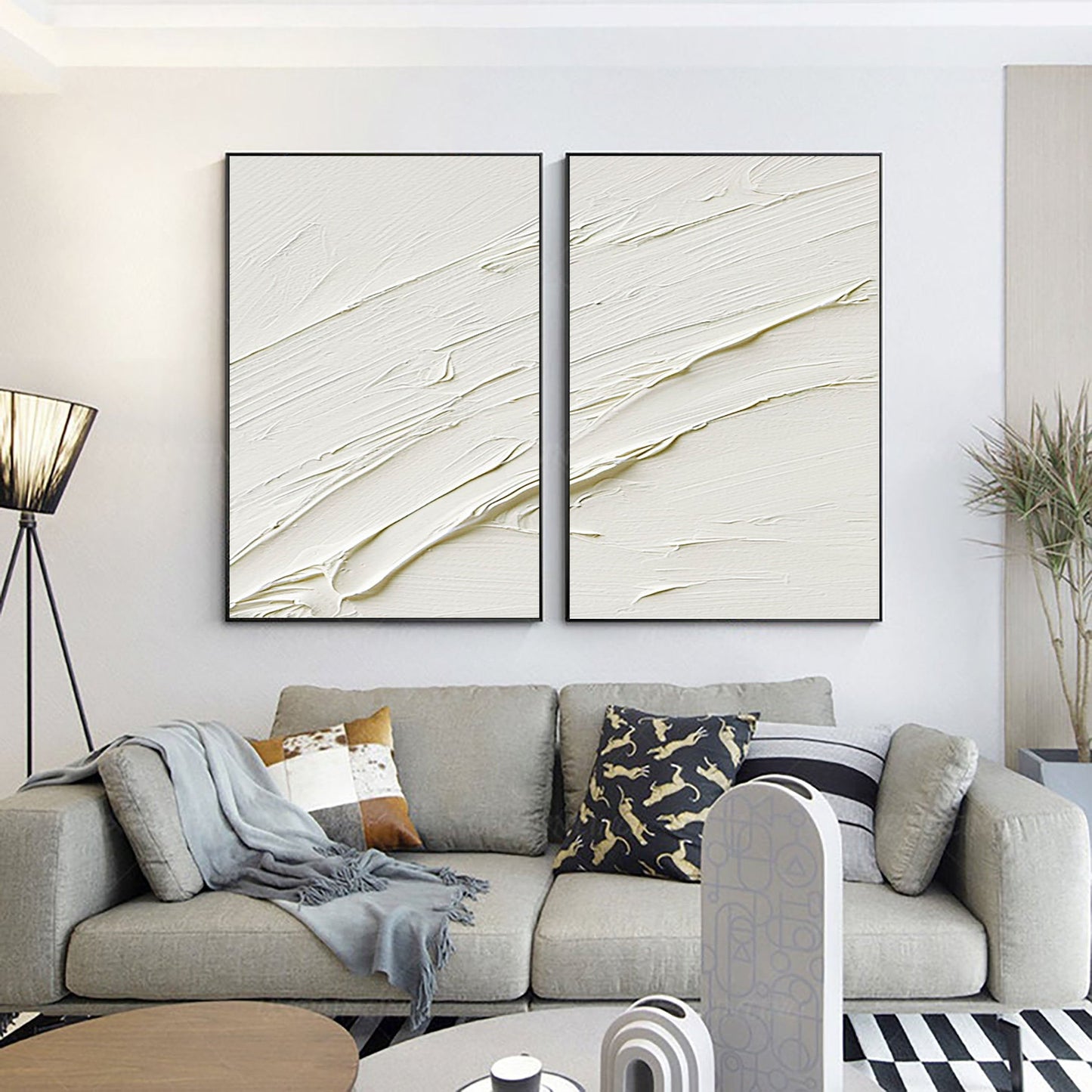 Minimalistic Balance Canvas Painting Set of 2 #MM088