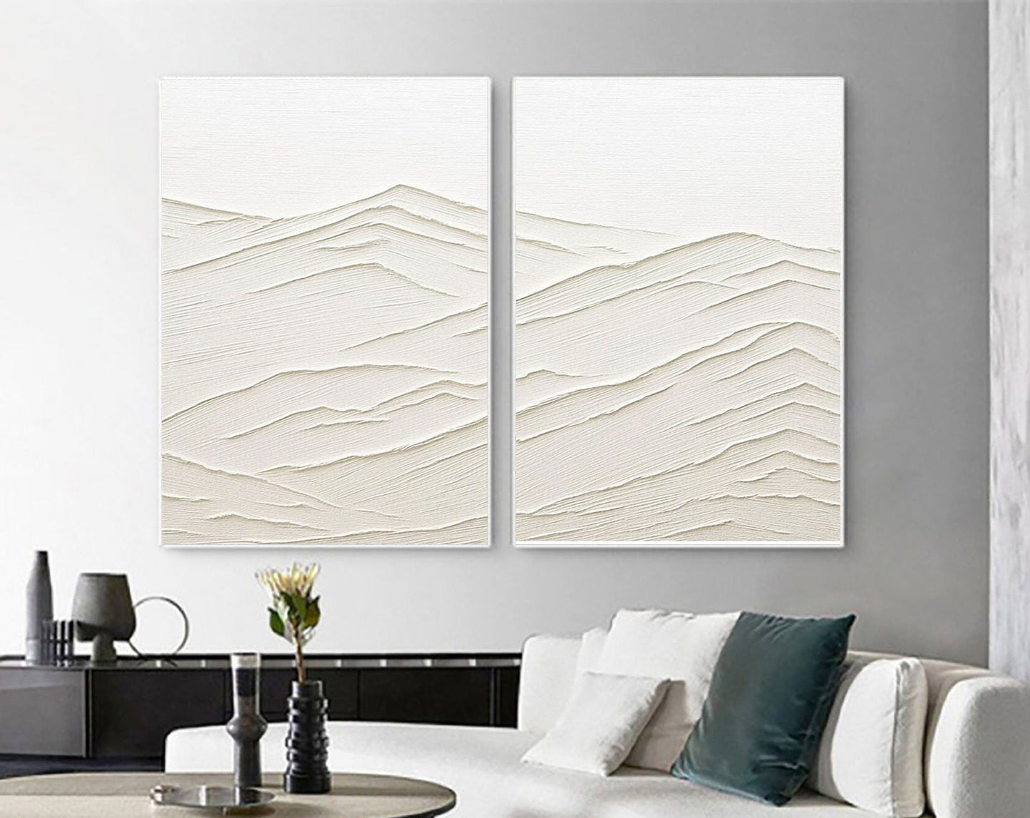 Minimalistic Balance Canvas Paintings Set of 2 #MM079