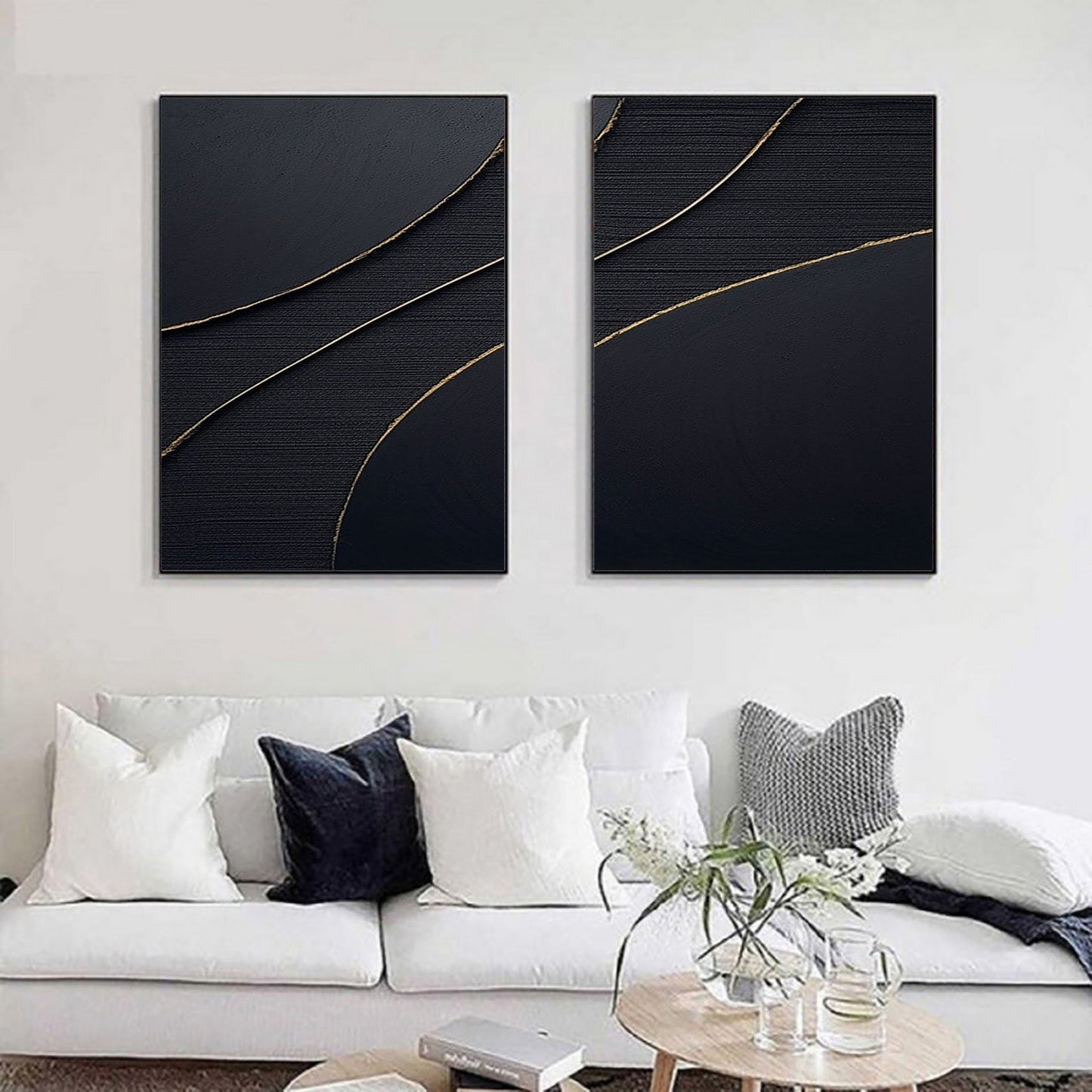 Minimalist Zen Canvas Paintings Set of 2 #MZ042