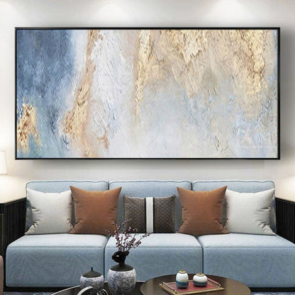 Large Nordic Style Seascape Abstract Gold Painting