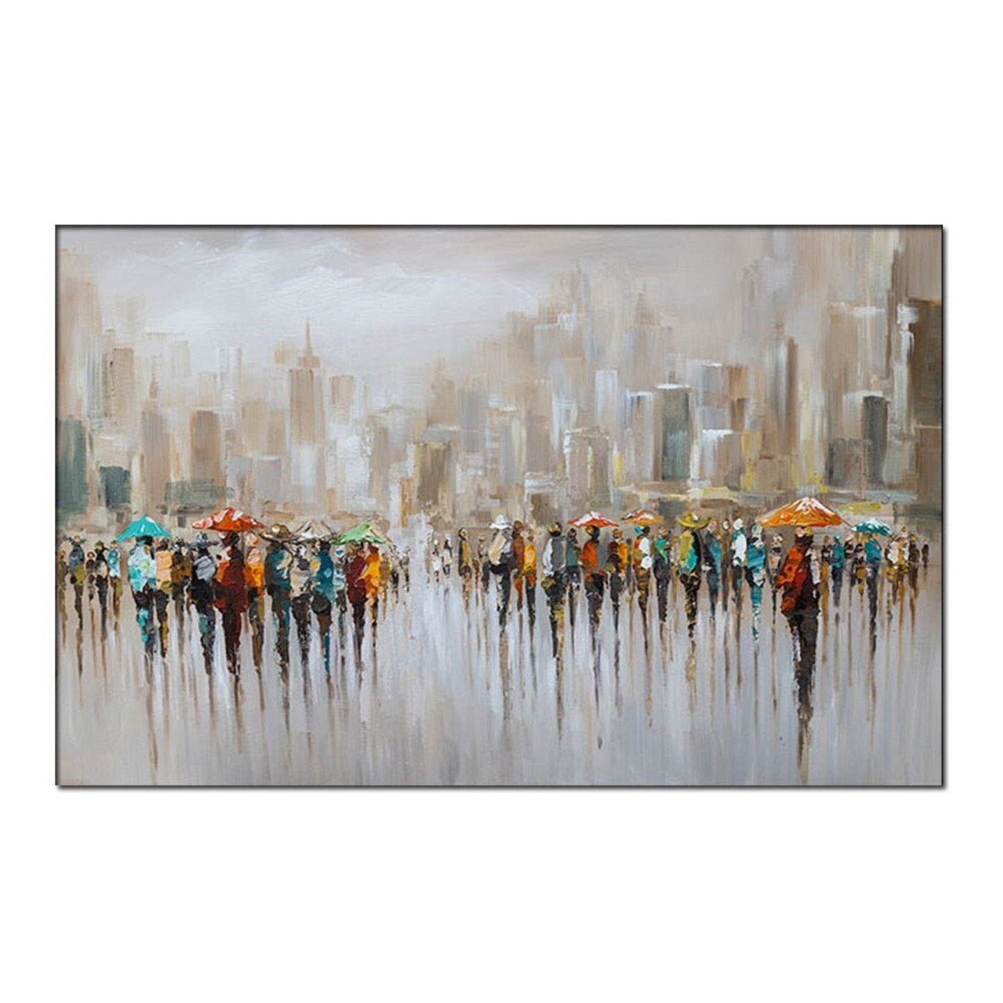 Beautiful Metropolis City 100% Hand Painted Art