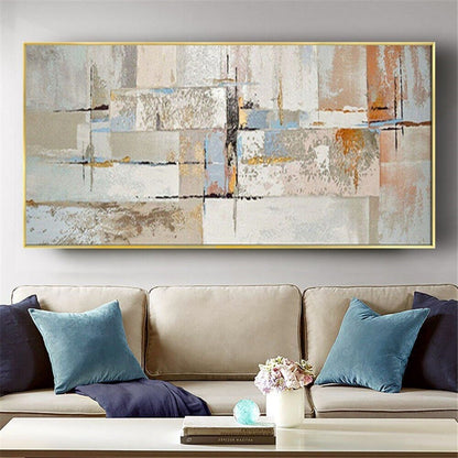 Modern Neutral Colours Minimalist Oil Painting