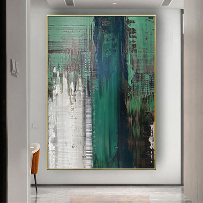 Nordic Interior Green Texture Minimalist Painting