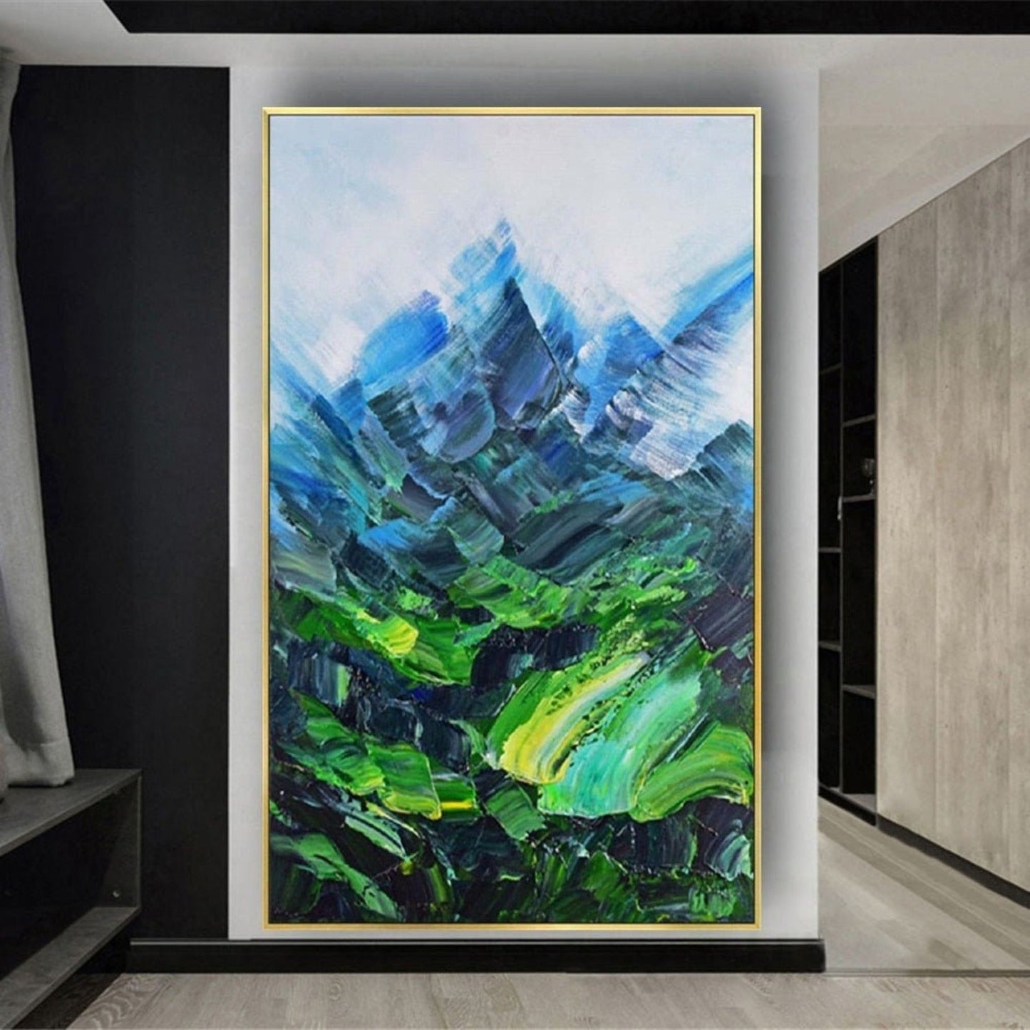 Green Landscape 100% Hand Painted Wall Art