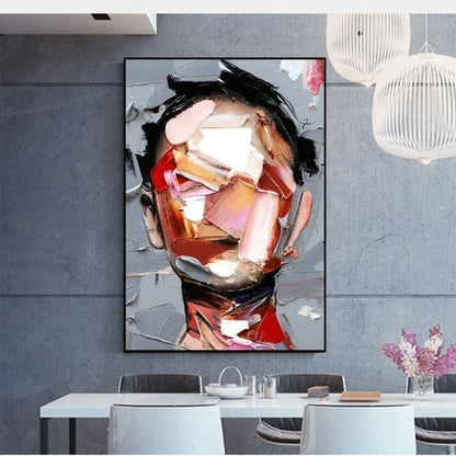 Palette Knife Face 100% Hand Painted Wall Art