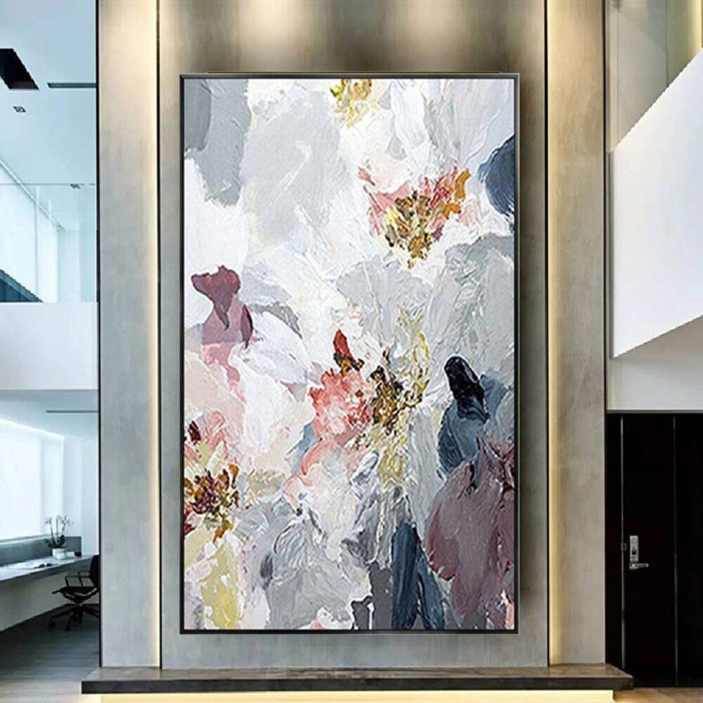 Large Blooming Flowers 100% Hand Painted Artwork