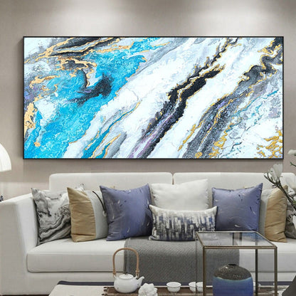 Large Liquid Abstract Heavy Textured Oil Painting