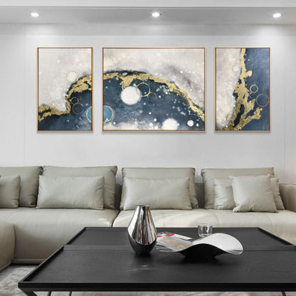 Abstract Liquid 100% Hand Painted 3-Panel Wall Art