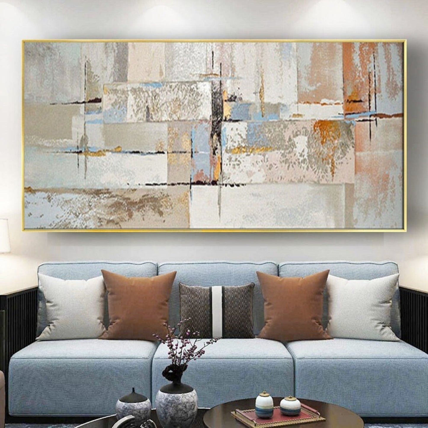 Modern Neutral Colours Minimalist Oil Painting