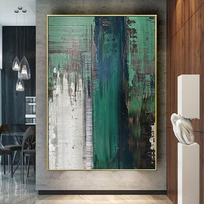 Nordic Interior Green Texture Minimalist Painting