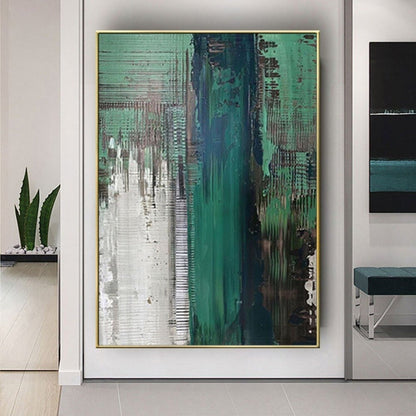 Nordic Interior Green Texture Minimalist Painting