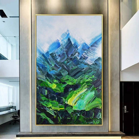 Green Landscape 100% Hand Painted Wall Art