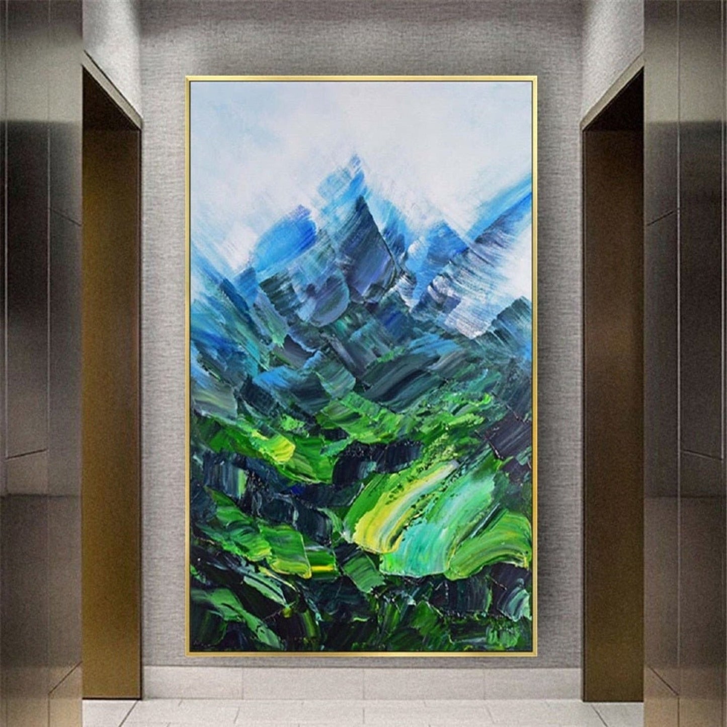 Green Landscape 100% Hand Painted Wall Art