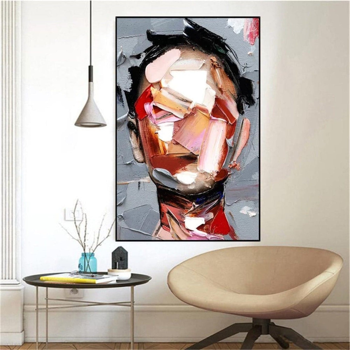 Palette Knife Face 100% Hand Painted Wall Art