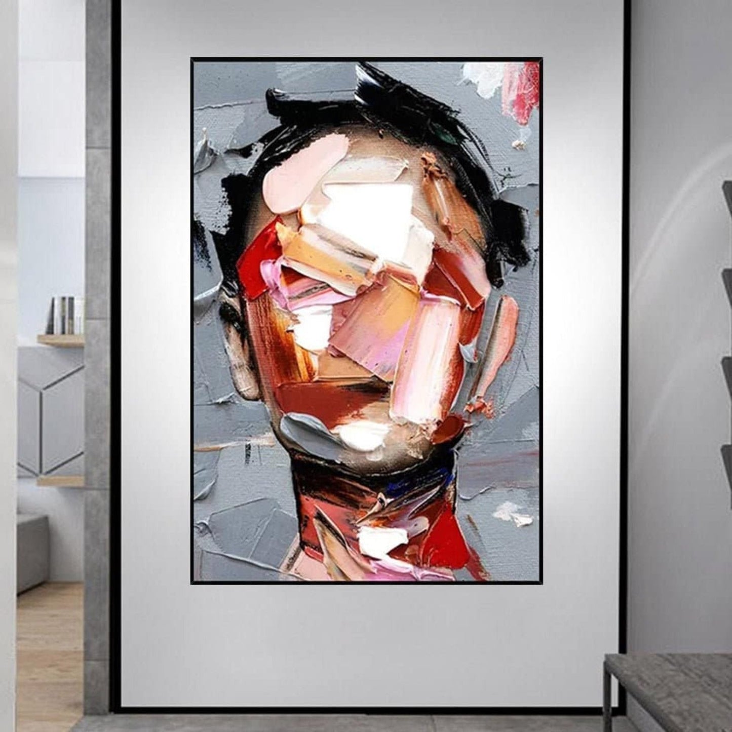 Palette Knife Face 100% Hand Painted Wall Art