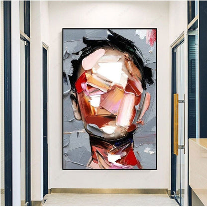 Palette Knife Face 100% Hand Painted Wall Art