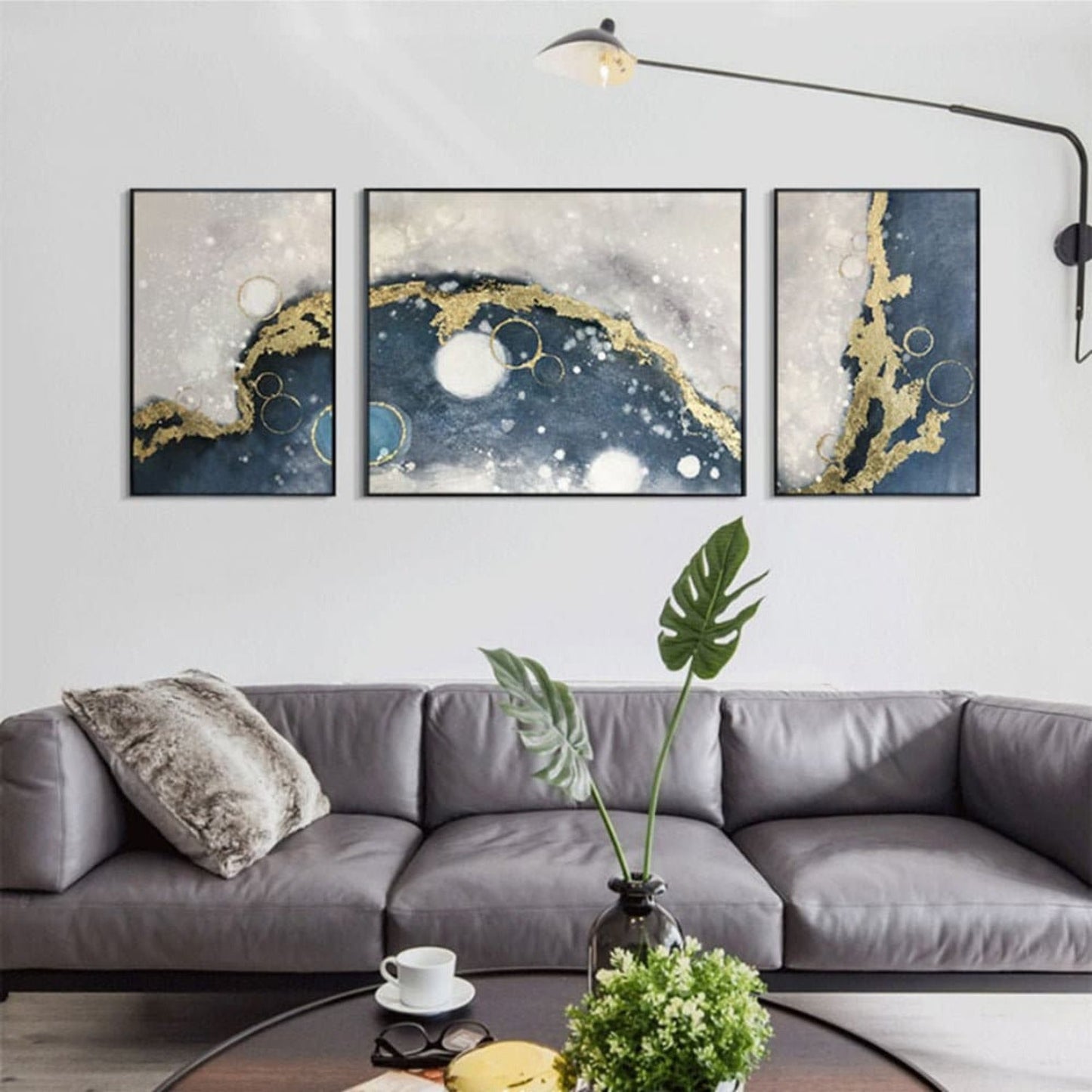 Abstract Liquid 100% Hand Painted 3-Panel Wall Art