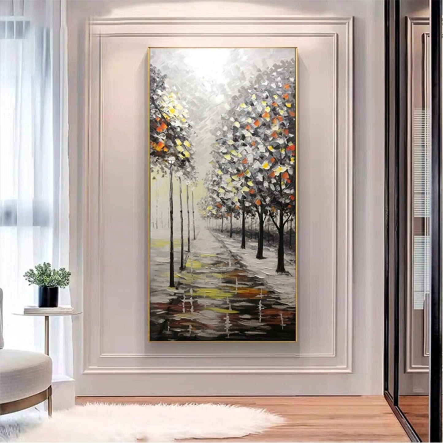 Beautiful Garden View 100% Hand Painted Wall Art