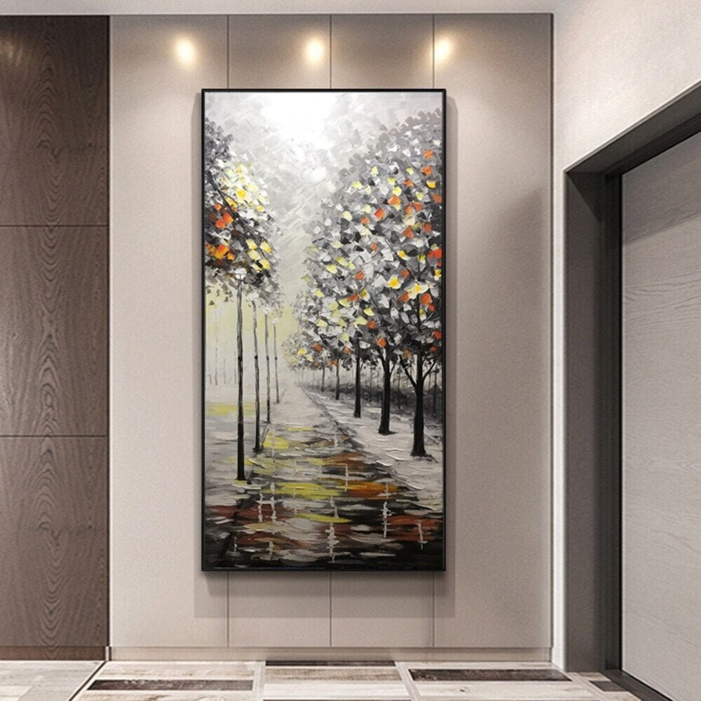 Beautiful Garden View 100% Hand Painted Wall Art