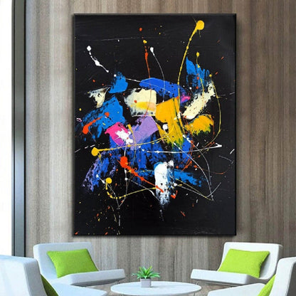 Loft Style Expressionism Splatter Pollock Inspired Artwork