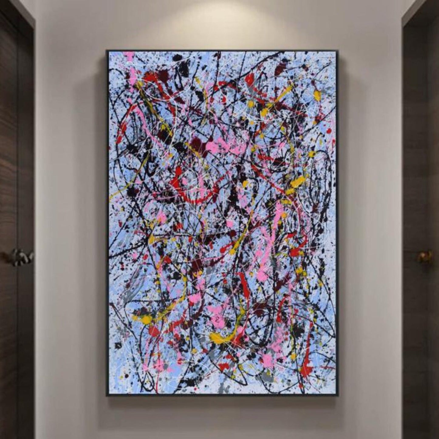 Colourful Jackson Pollock Inspired 100% Hand Painted Art