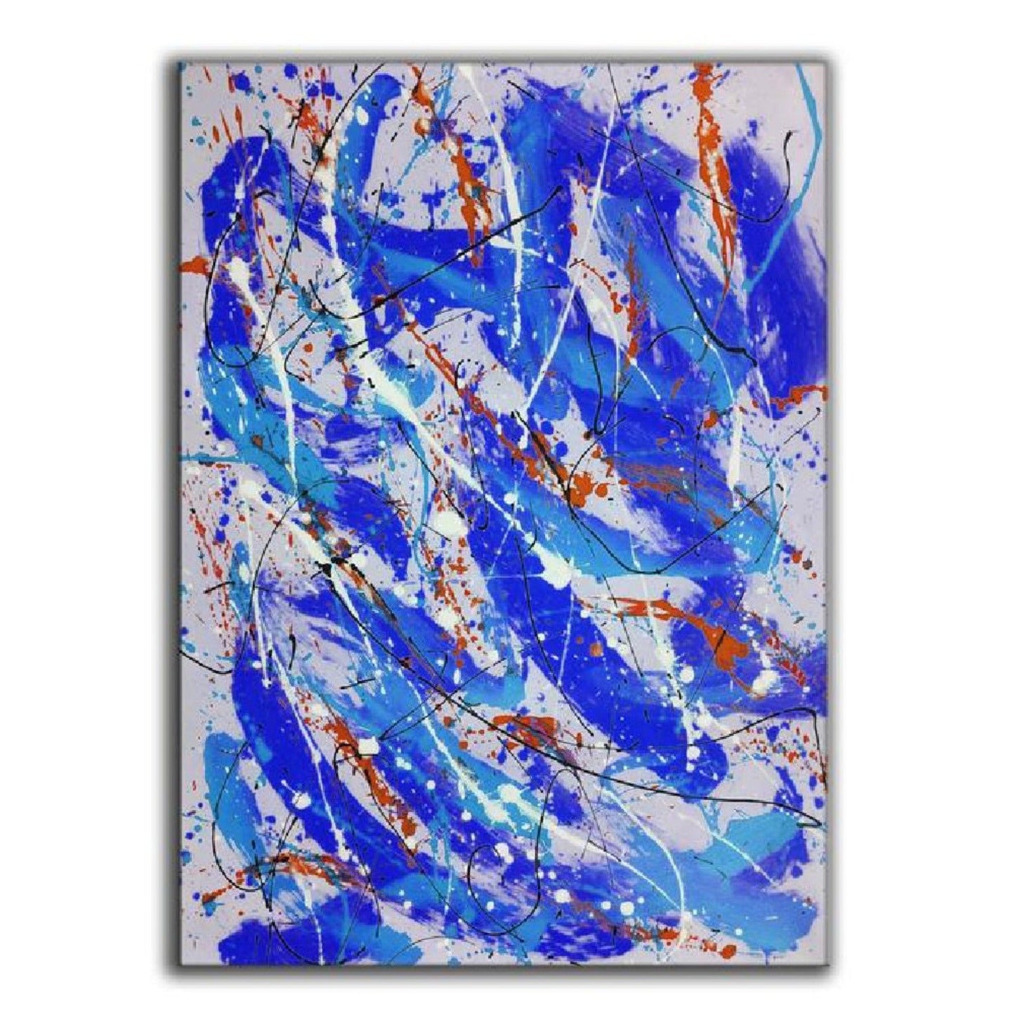 Acrylic Blue 100% Hand Painted Vein of Pollock