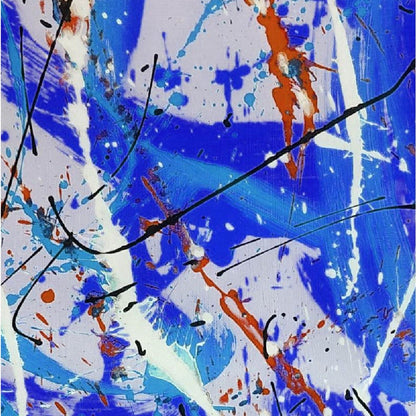 Acrylic Blue 100% Hand Painted Vein of Pollock