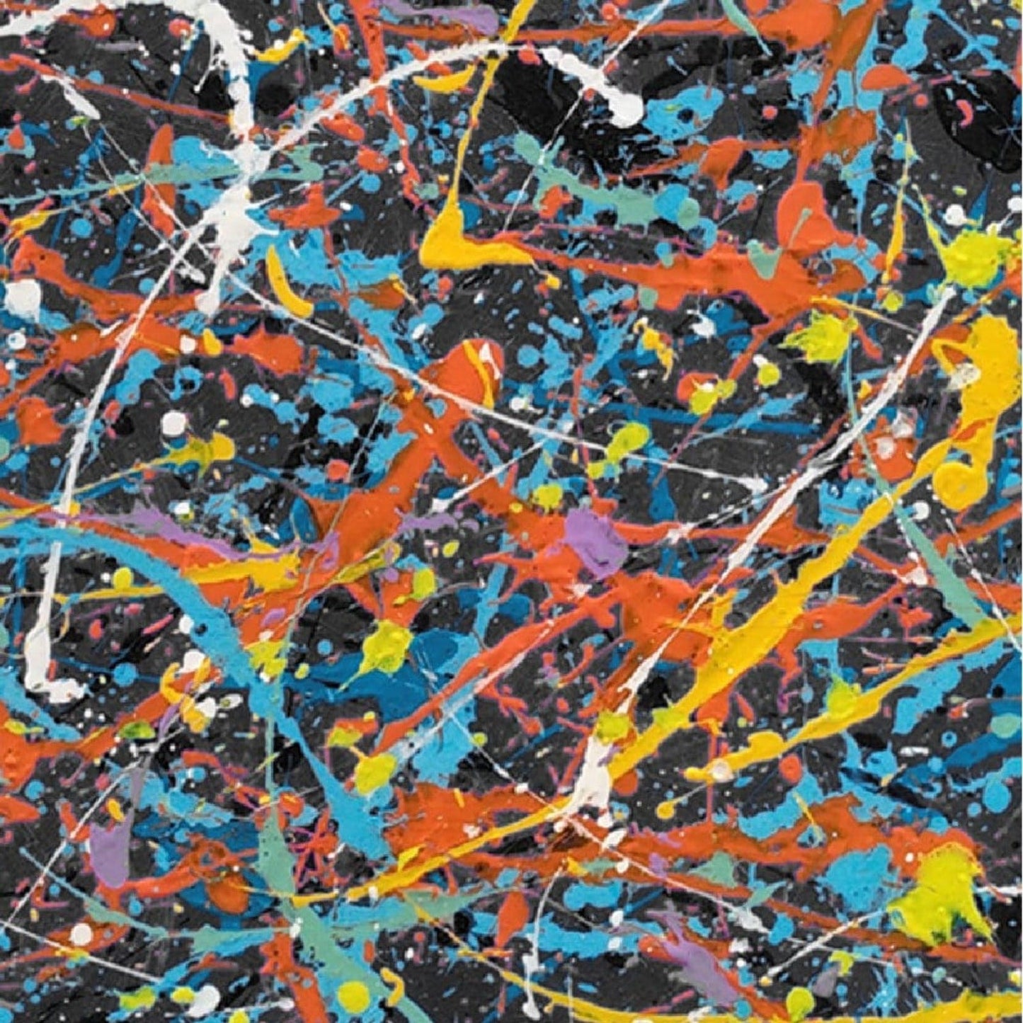 100% Hand Painted Abstract piece influenced by Pollock Artwork