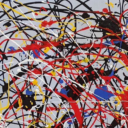 Colourful Modern Wall Art Inspired by Jackson Pollock