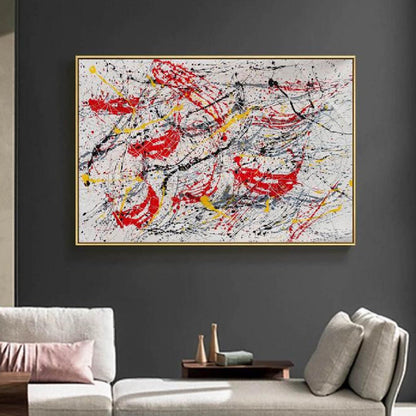 Contemporary 100% Hand Painted Modern Splatter Art