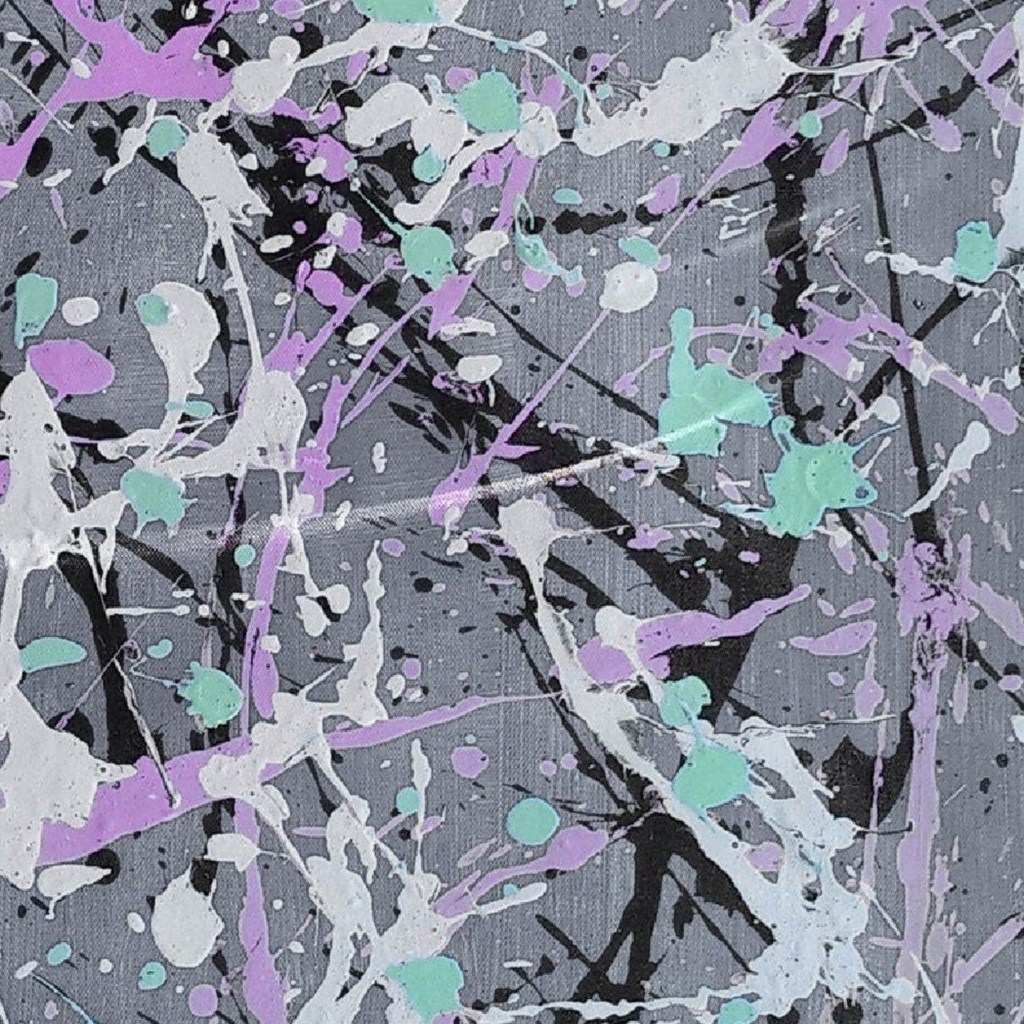 Grey Drip Style 100% Hand Painted Pollock Style Replica Art