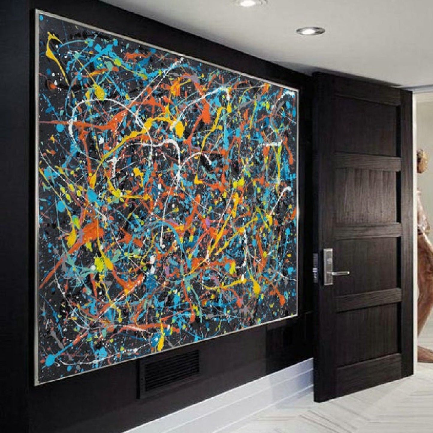 100% Hand Painted Iconic Jackson Pollock-inspired Painting