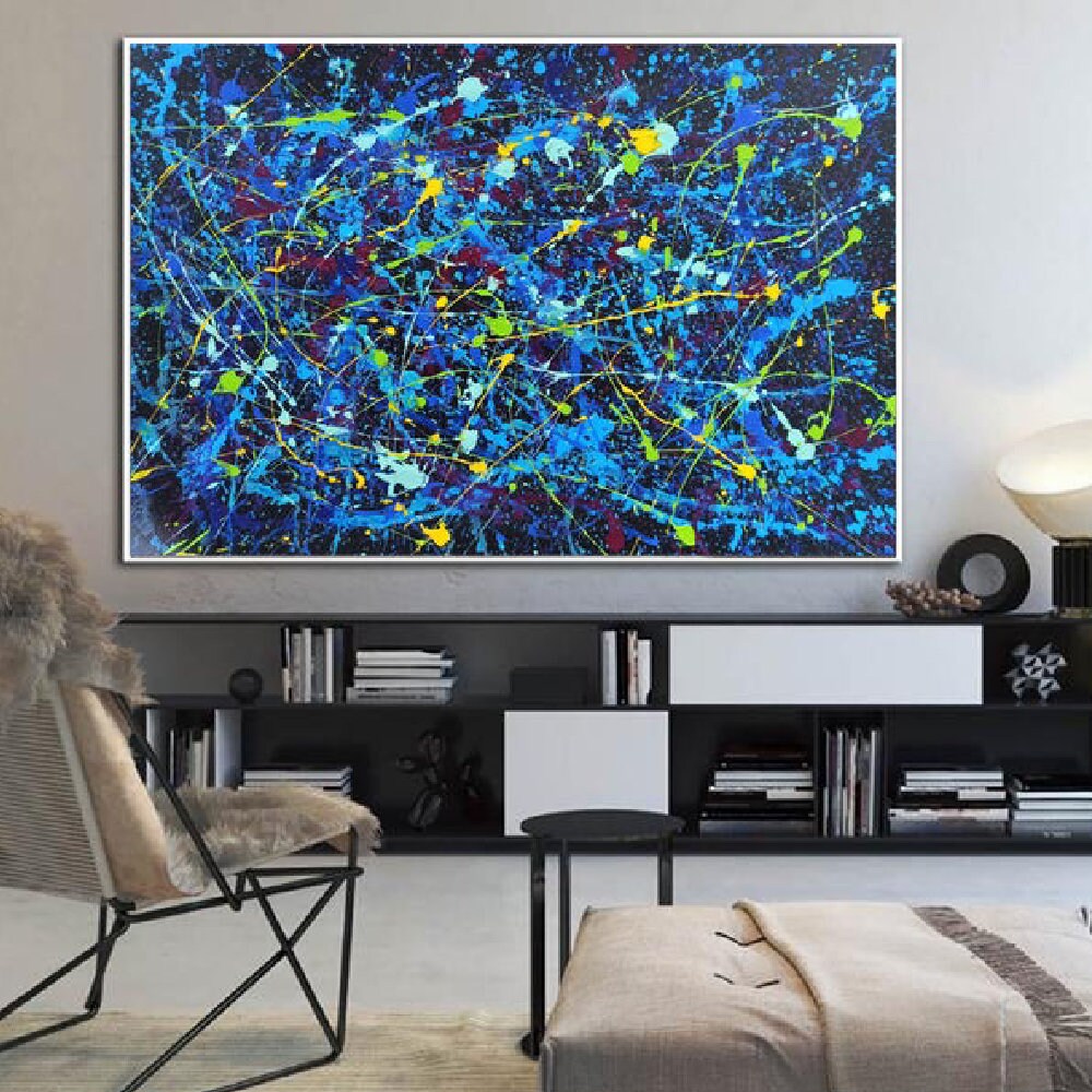 100% Hand Painted Jackson Pollock Style Replica Artwork