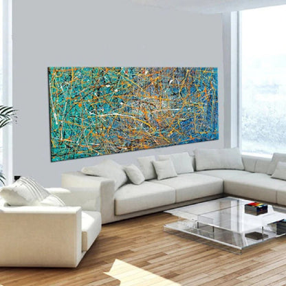 Large Minimal Style Expressionism Action Painting