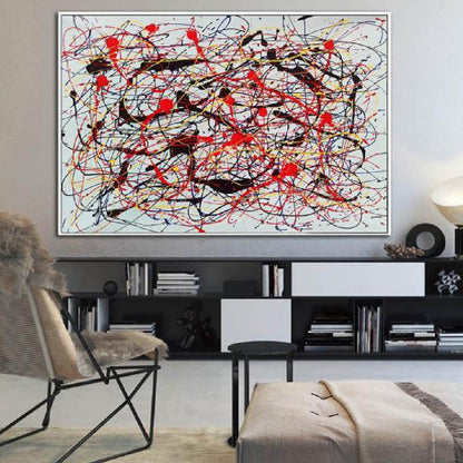 Modern Pollock Influenced Hand Painted Wall Art