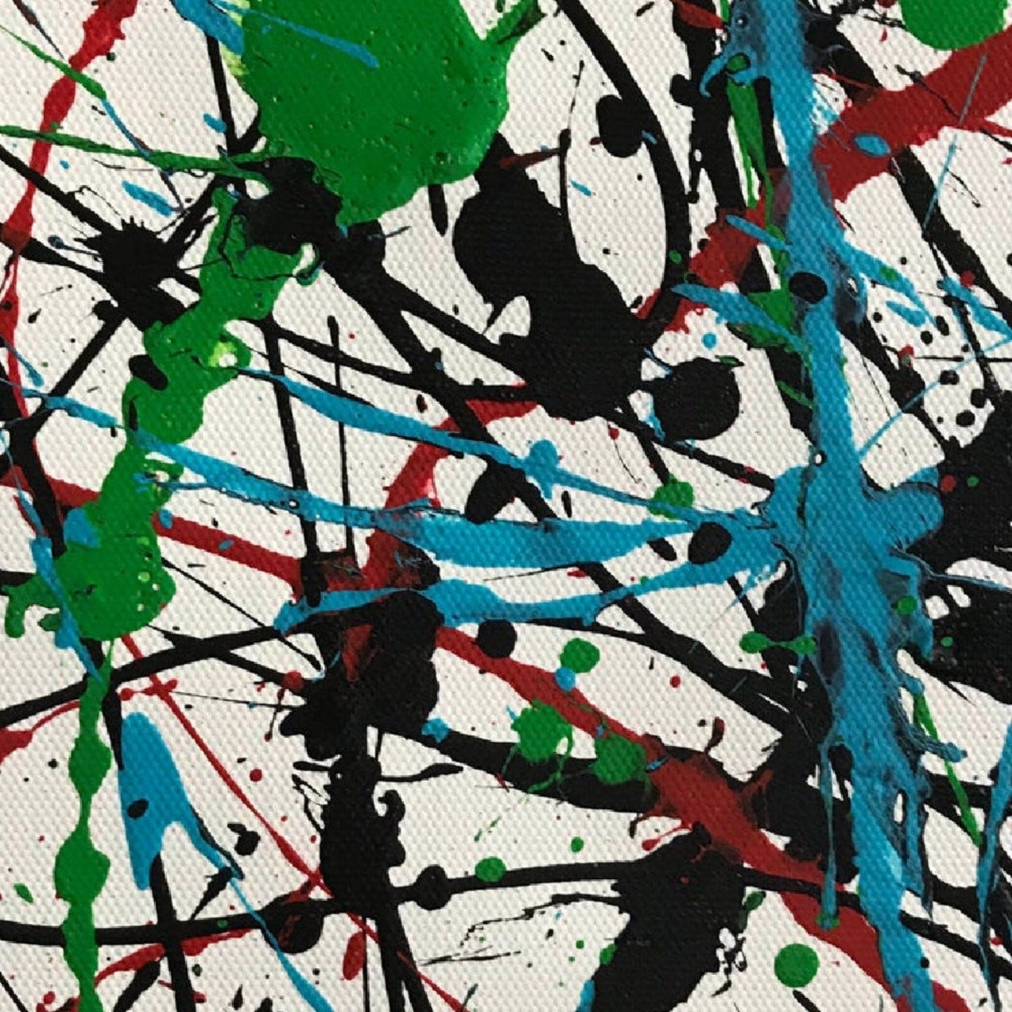 Abstract Drip Oil Painting Inspired by Jackson Pollock