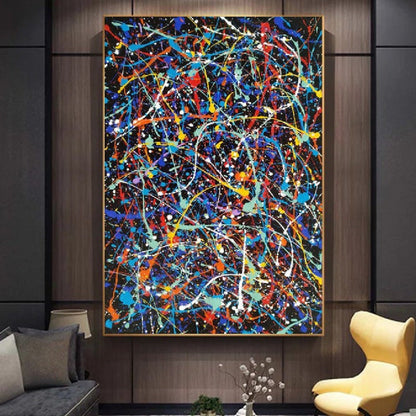 Acrylic Pollock Style Replica Hand Painted Artwork