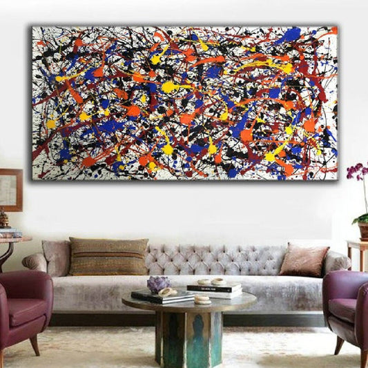 Extra Large Abstract Jackson Pollock Inspired Artwork