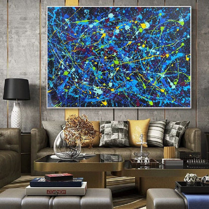 100% Hand Painted Jackson Pollock Style Replica Artwork