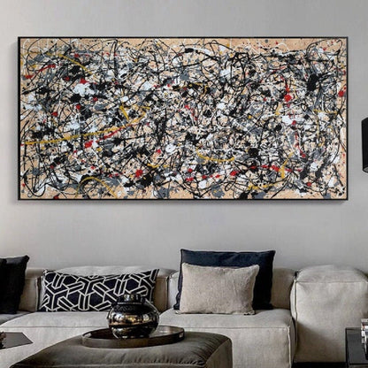 Jackson Pollock Style Replica 100% Hand Painted Modern Art