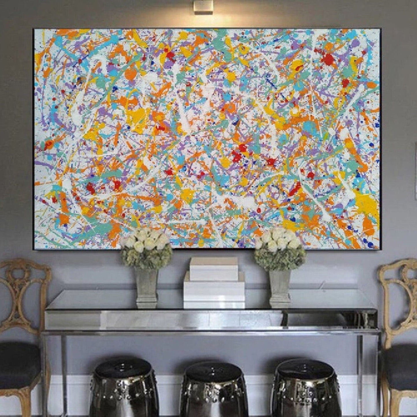 Acrylic Pollock Style Replica Modern Oil Painting