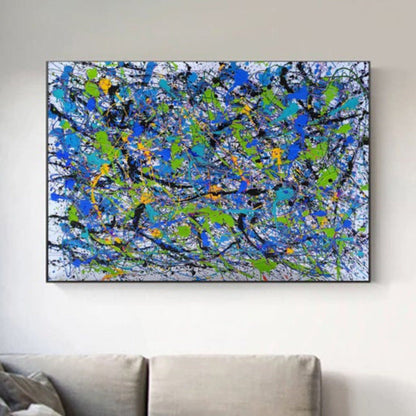 Abstract Jackson Pollock Style Replica 100% Hand Painted Art