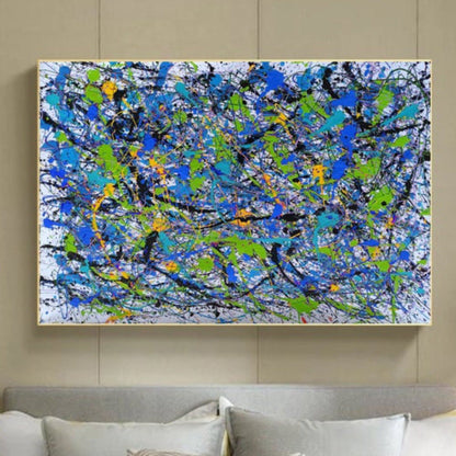 Abstract Jackson Pollock Style Replica 100% Hand Painted Art