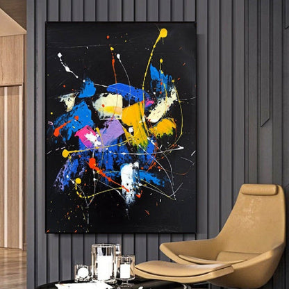 Loft Style Expressionism Splatter Pollock Inspired Artwork