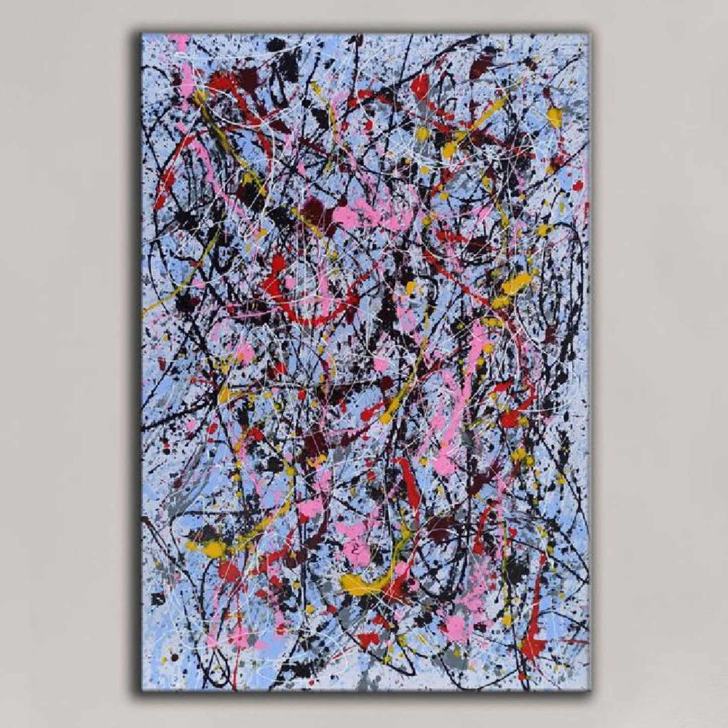 Colourful Jackson Pollock Inspired 100% Hand Painted Art