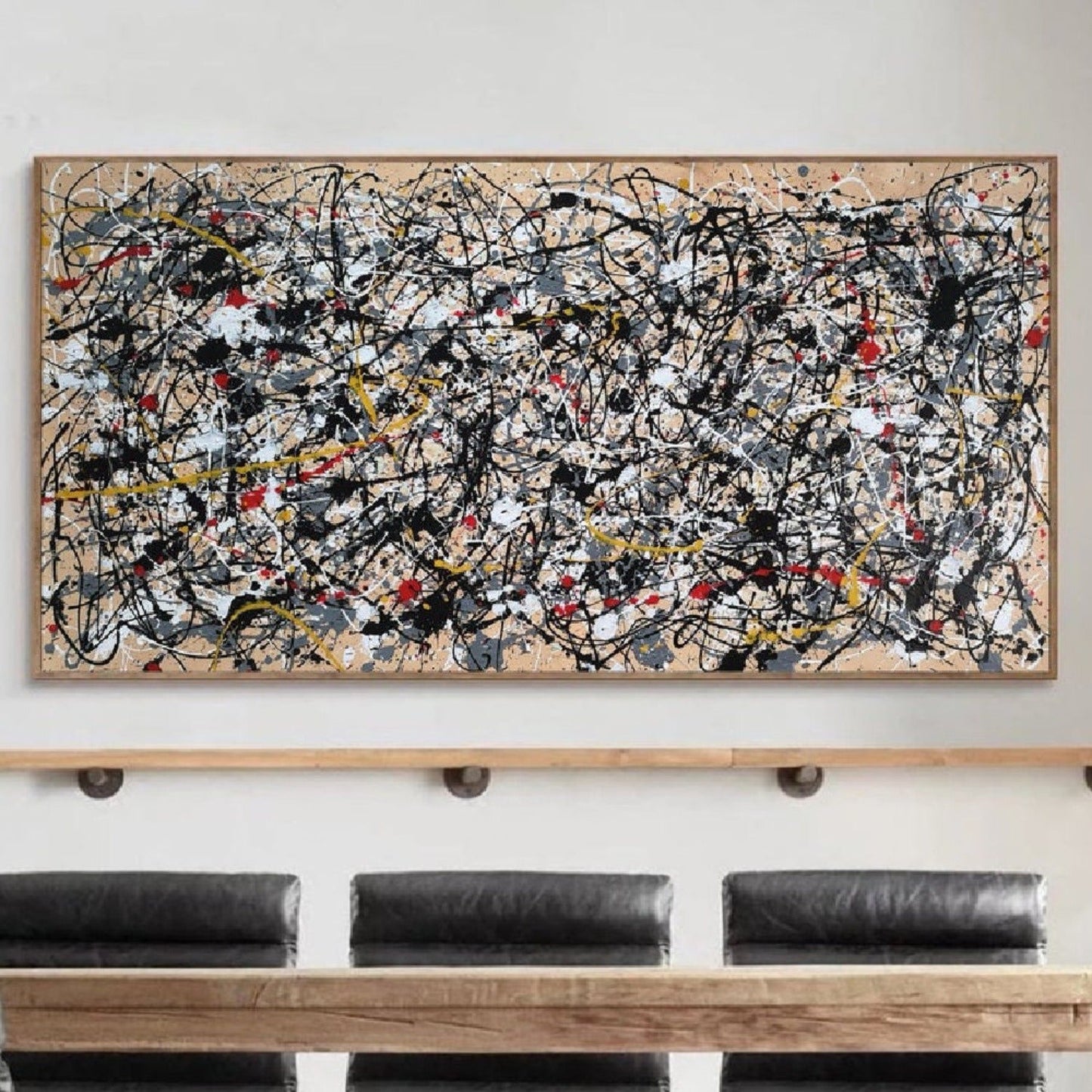 Jackson Pollock Style Replica 100% Hand Painted Modern Art