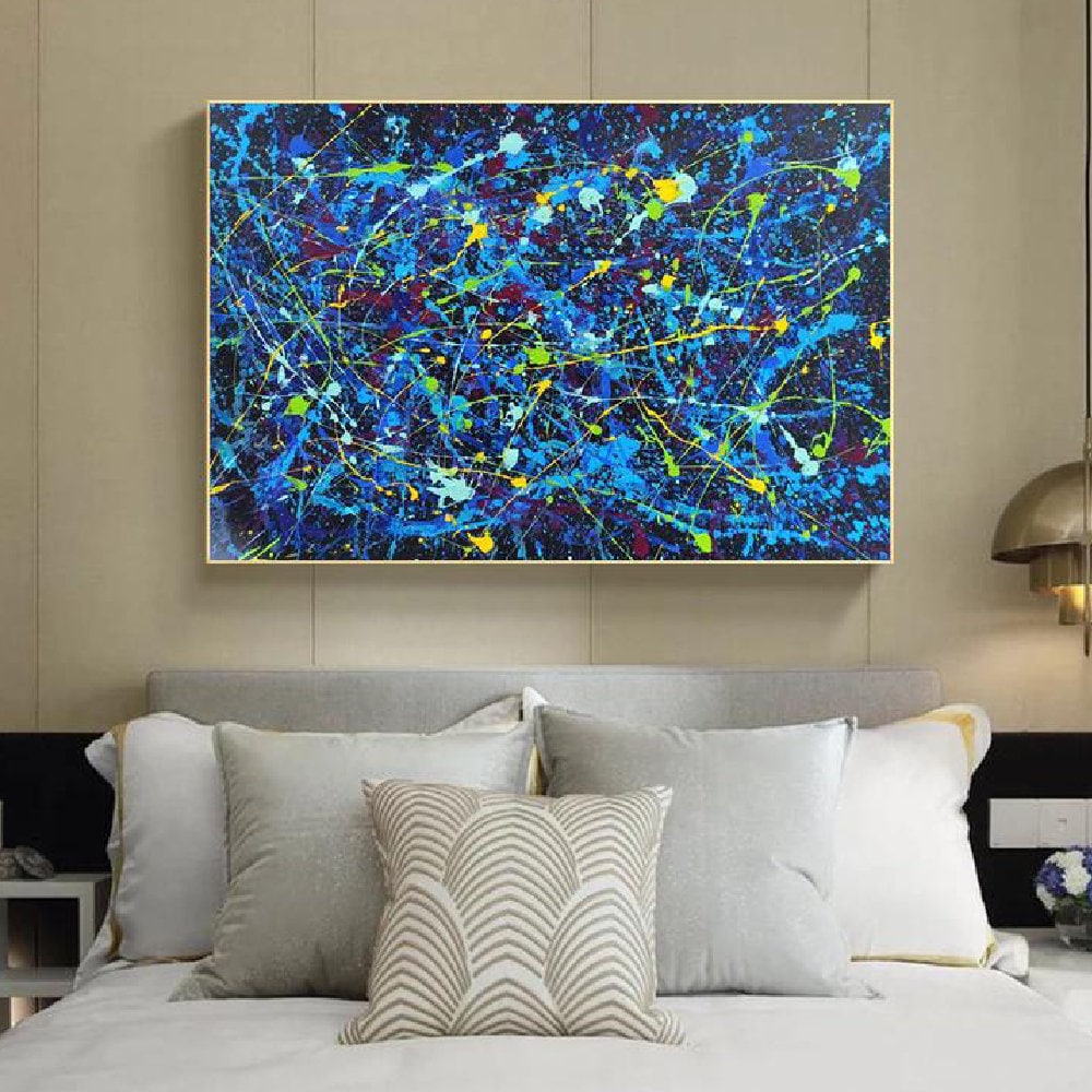 100% Hand Painted Jackson Pollock Style Replica Artwork