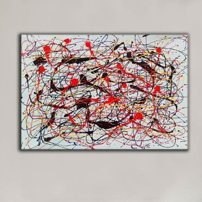 Modern Pollock Influenced Hand Painted Wall Art