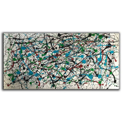 Abstract Drip Oil Painting Inspired by Jackson Pollock